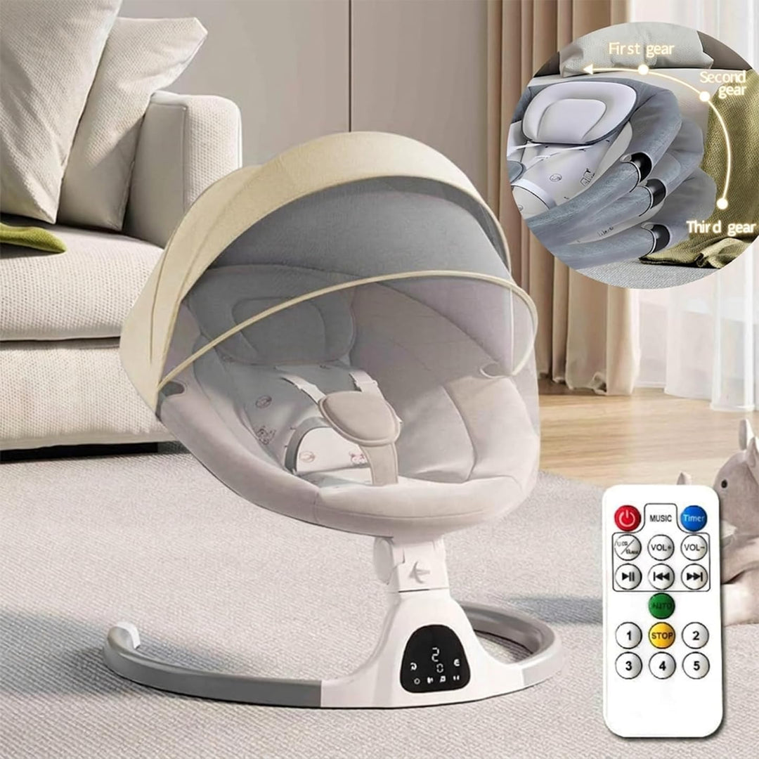 Adjustable Height Baby Swings Bluetooth, 5 Geschwindigkeit Musik-Lautsprecher mit 12 voreingestellte