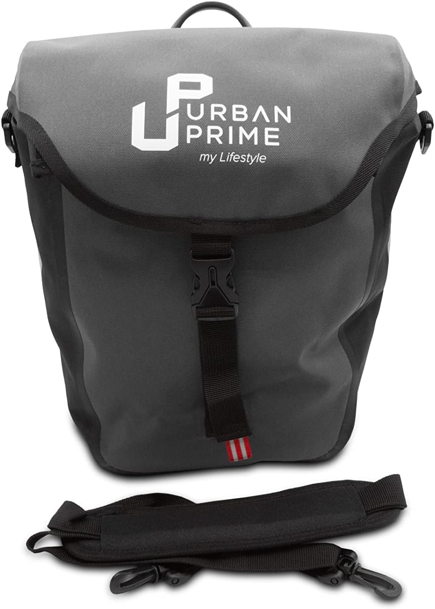 Urban Prime Unisex – Erwachsene Fahrrad Seite Tasche, Grau, Einheitsgrösse
