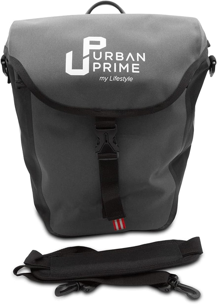 Urban Prime Unisex – Erwachsene Fahrrad Seite Tasche, Grau, Einheitsgrösse