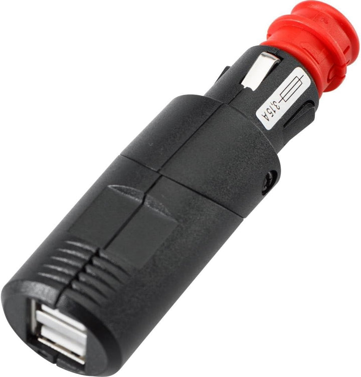 SW-MOTECH USB-Doppel-Ladebuchse mit Universalstecker für Zigarettenanzünder, KFZ-Steckd. 2x2100 mA.