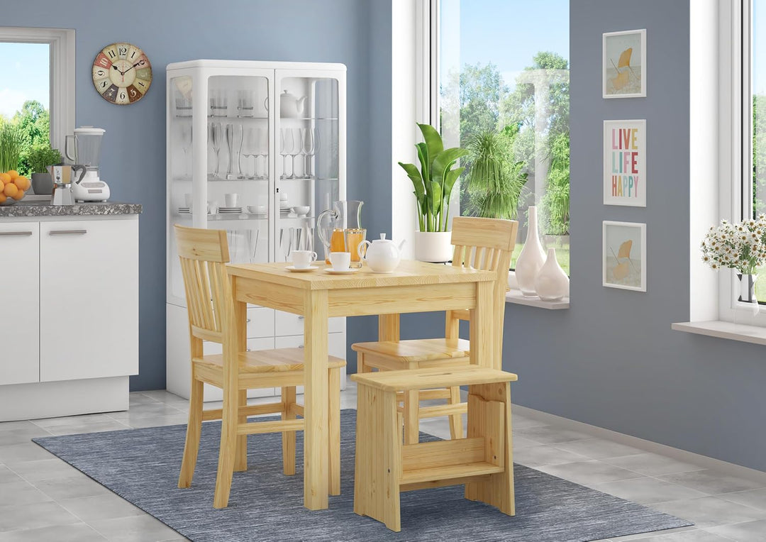 Erst-Holz Stufenhocker Klapphocker Tritthocker klappbar Kiefer Natur oder weiss V-90.92-06 Naturbela