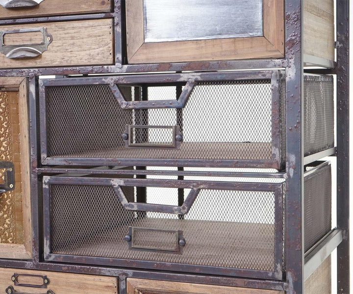 Mendler Apotheker-Schrank HWC-A43, Tanne Holz massiv Vintage, 143x56x33cm | Kommode, Shabby-Look
