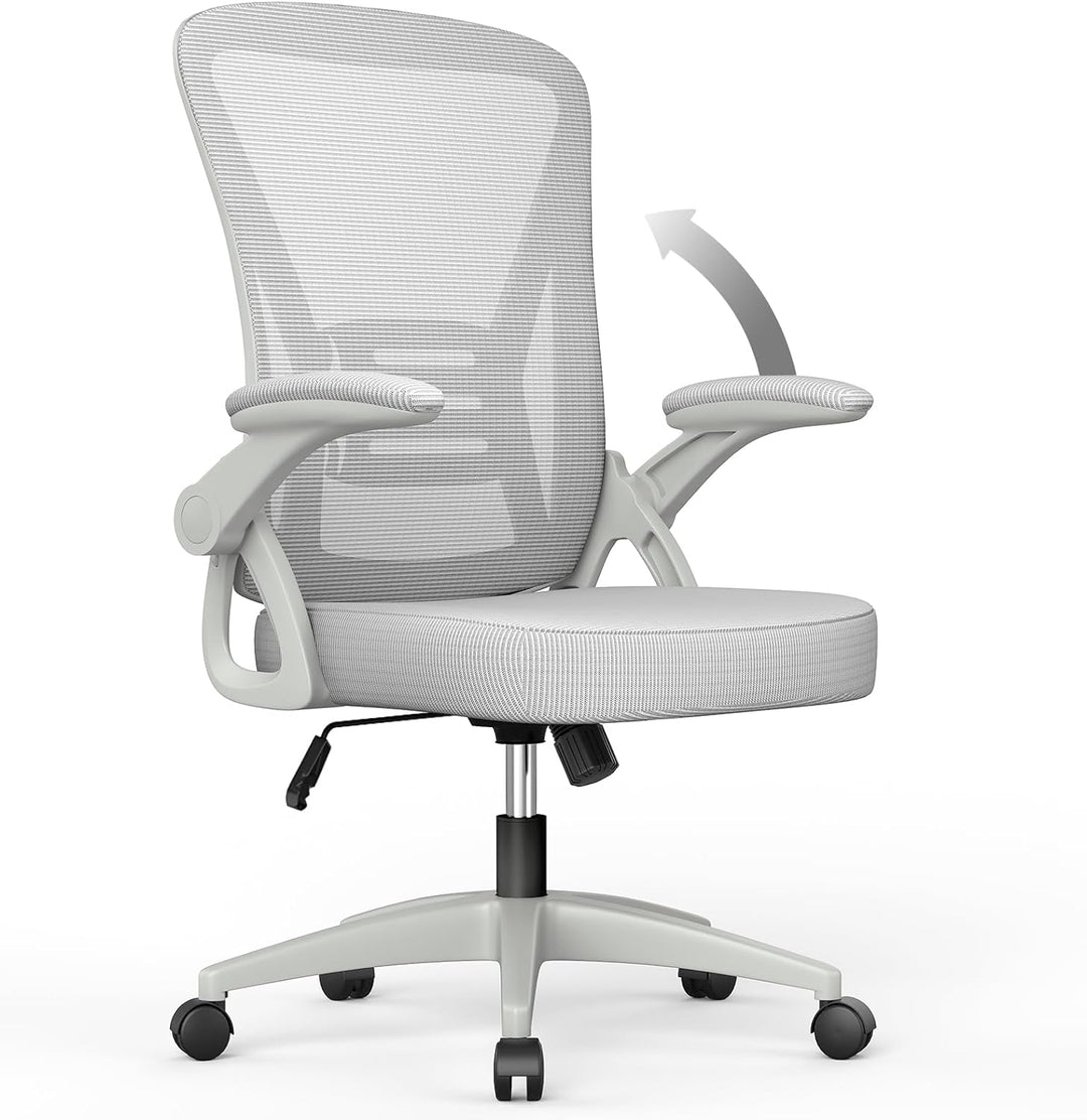 naspaluro Bürostuhl mit Verstellbaren Armlehnen, Ergonomischer Schreibtischstuhl mit Netzbespannung,