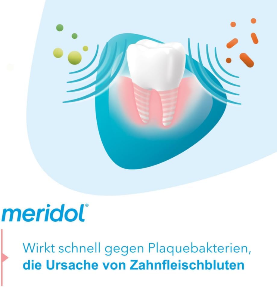 meridol Zahnpasta 3x75ml - Zahncreme bekämpft Zahnfleischentzündungen, antibakterieller Effekt 75 ml