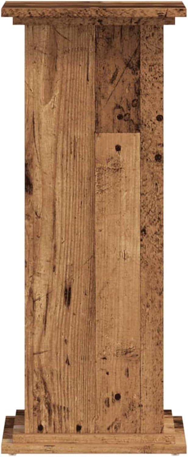 Gecheer Pflanzenständer Altholz-Optik 33x33x80 cm Holzwerkstoff dekorativer Blumenständer stabile Ob