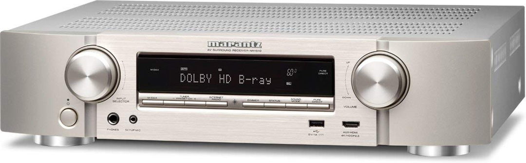 Marantz 90766128 NR1510 5.2 Kanal AV Receiver, HiFi Verstärker, HEOS Multiroom, Musikstreaming, AirP