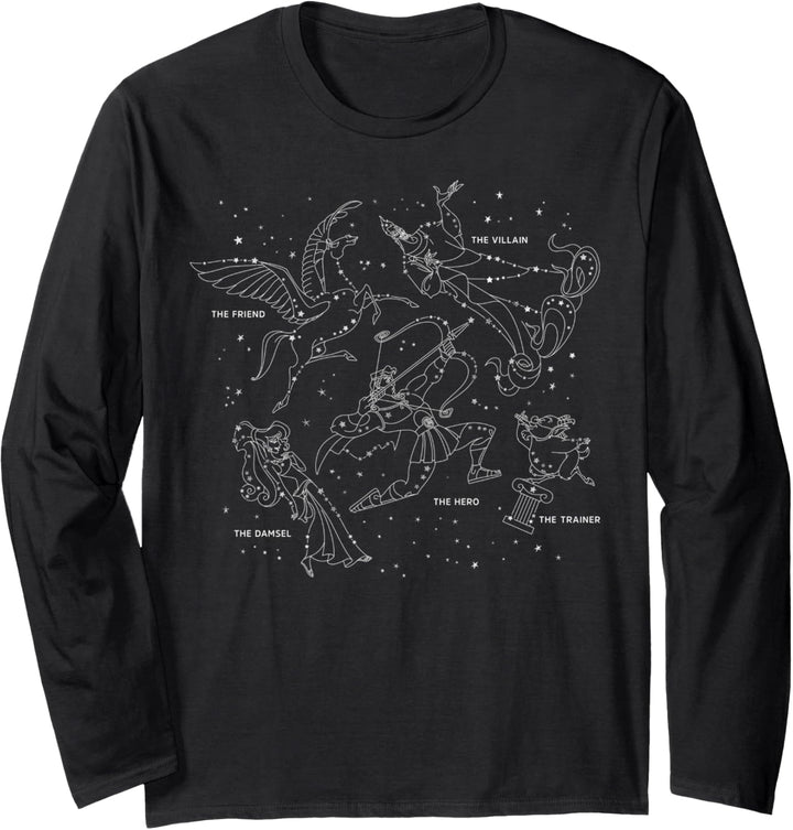Disney Hercules Constellation Poster Langarmshirt