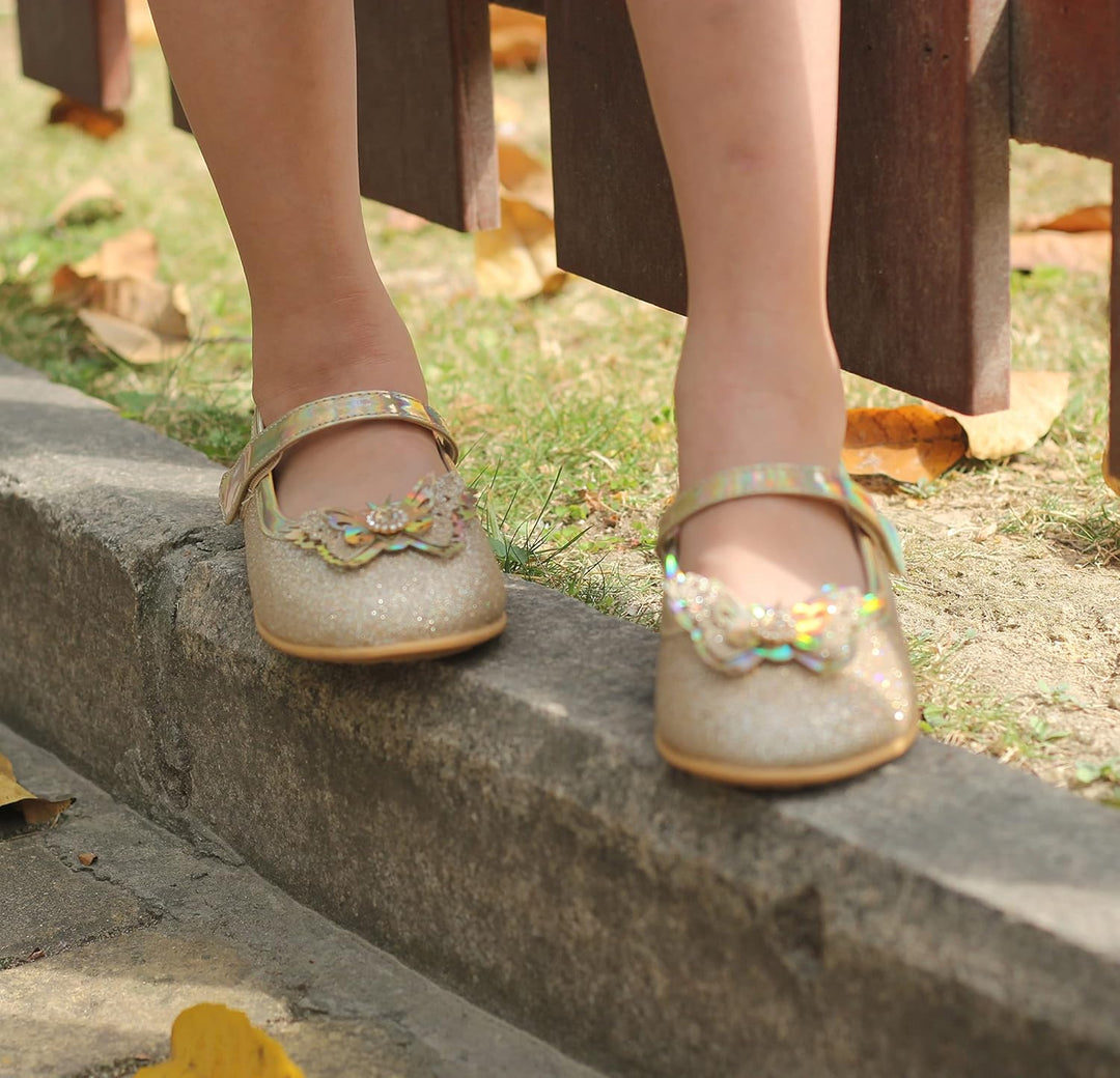 EIGHT KM - Kleinkind Mädchen Kleid Ballerinas Schuhe - Mary Jane Wohnungen - Prinzessin Hochzeit Sch