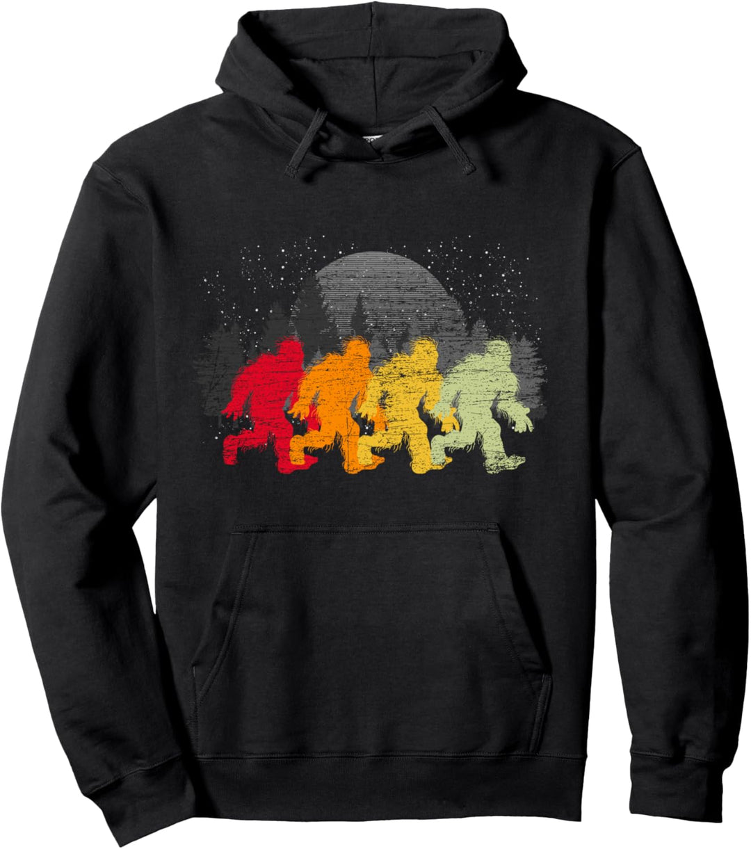 Kryptid Sasquatch Folklore Kryptozoologie Retro Bigfoot Pullover Hoodie