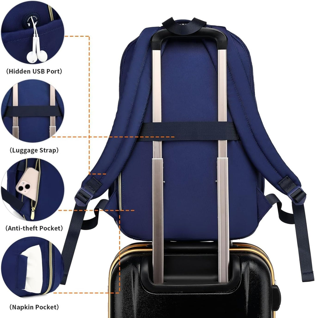 Rucksack Damen Rucksack Mädchen für 17,3 Zoll Laptop,Rucksack Alltag Lehrerrucksack für Arbeit Büro