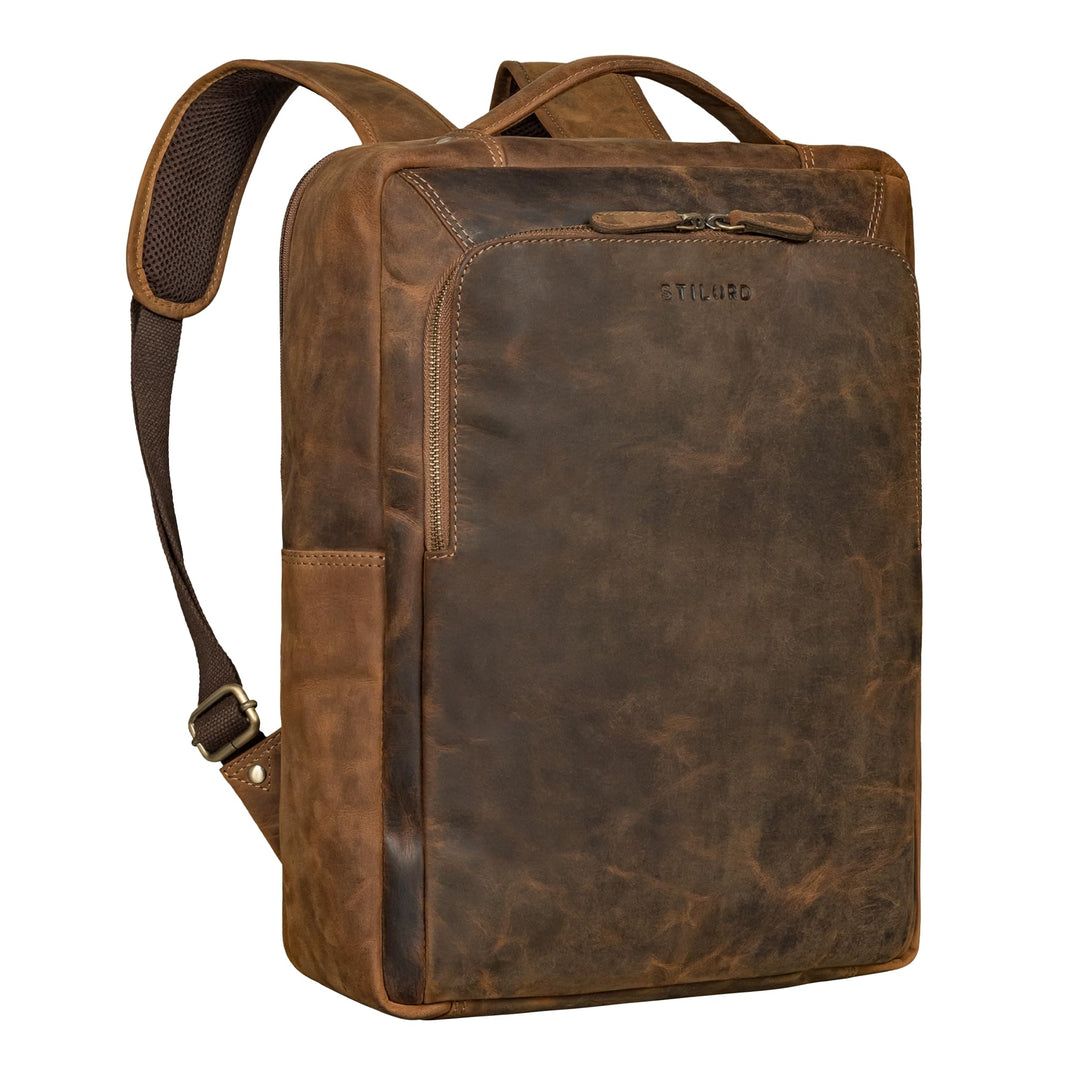 STILORD 'Martin' Einzigartiger Laptop Rucksack Leder 13+ 14 Zoll Gross Lederrucksack Damen Business