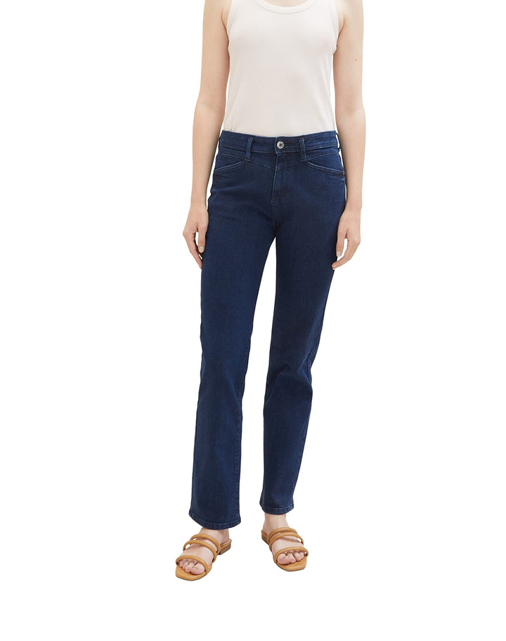 TOM TAILOR Damen Kate Straight Fit Jeans 26W / 30L 10114 - Clean Dark Stone Blue Denim, 26W / 30L 10