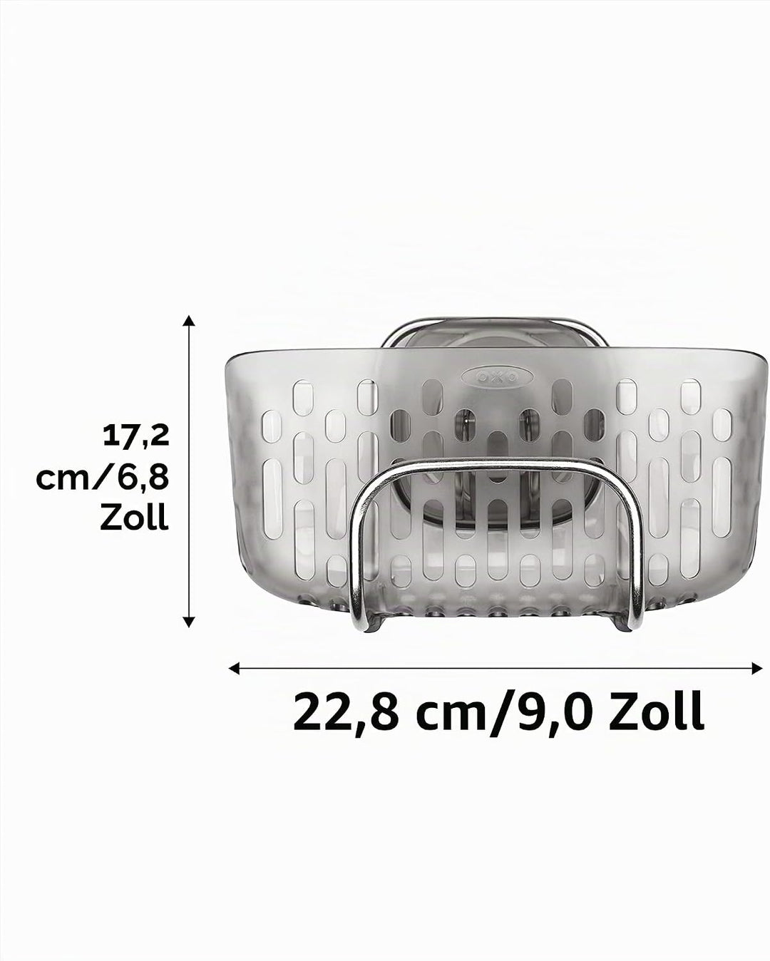 OXO Good Grips Utensilienhalter für das Spülbecken – Küchenorganizer mit StrongHold-Saugnapfhalterun