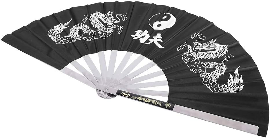 VGEBY1 Tai Chi Fächer, Faltbare Kung Fu Fan Edelstahl Fester Chinese Tai Chi Hand Fächer für Art Dek
