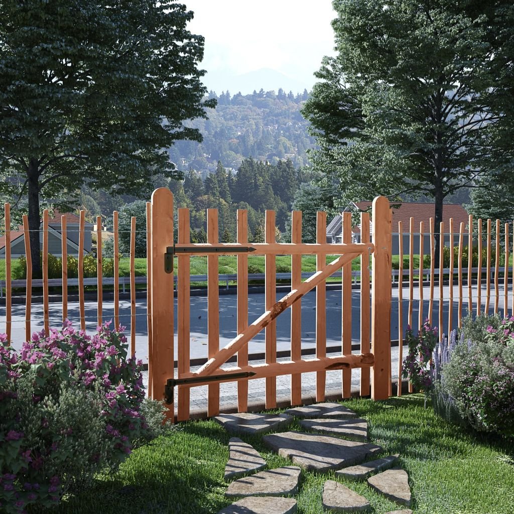 Tidyard Holz Gartentor Zauntor Einflügelig Gartentür Zauntür Einflügeltor Gartenpforte Holztor Imprä