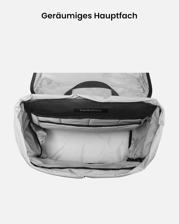 tomtoc Laptop Rucksack für Damen Herren, Vintage Tagesrucksack Daypack Casual Backpack mit 22 Liter