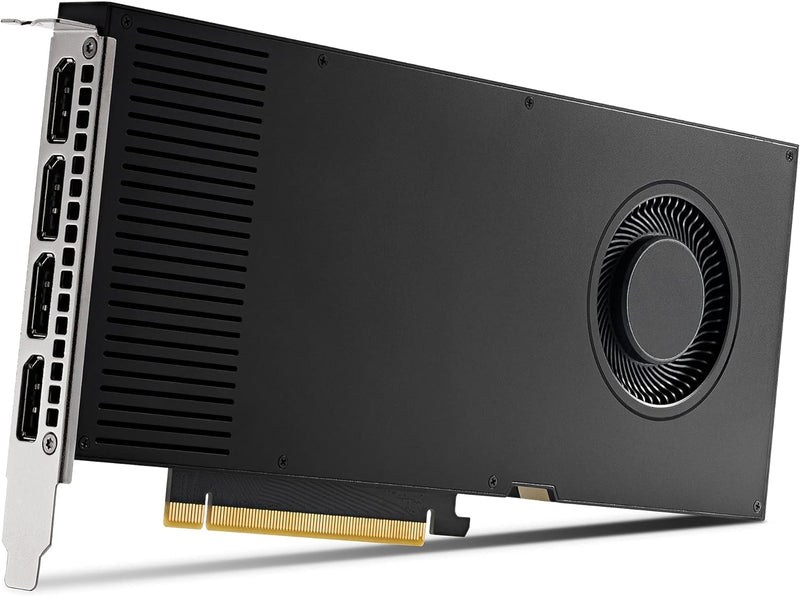 PNY NVIDIA RTX A4000 Professionelle Grafikkarte 16GB GDDR6 PCI Express 4.0 x16, Dual Slot, 4X Displa