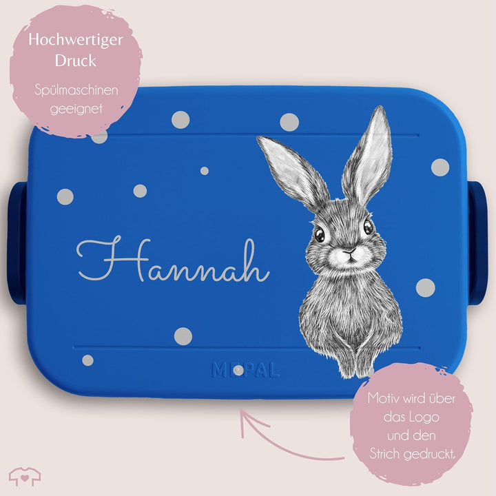 Kinder Bento Box Midi Lunchbox für Mepal Bentobox - Hasen - Süsser Hase I Hasi I Osterhase I Ostern