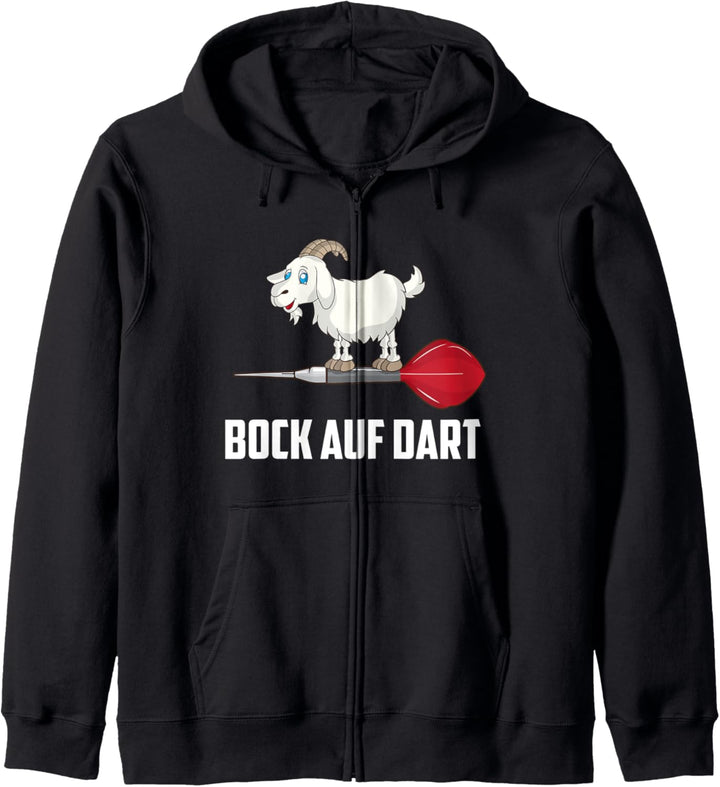 Dartspieler Darten Ziegenbock Dartpfeil Ziege Bock auf Dart Kapuzenjacke