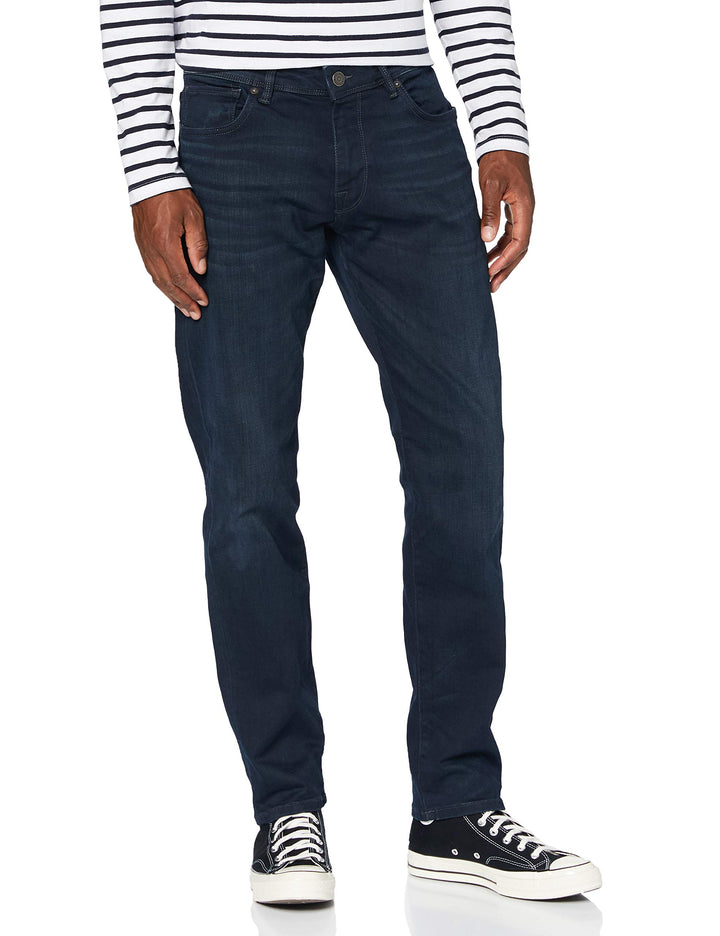 Selected Homme Male Straight Fit Jeans Dunkelblaue 29W / 32L Blue Black Denim, 29W / 32L Blue Black