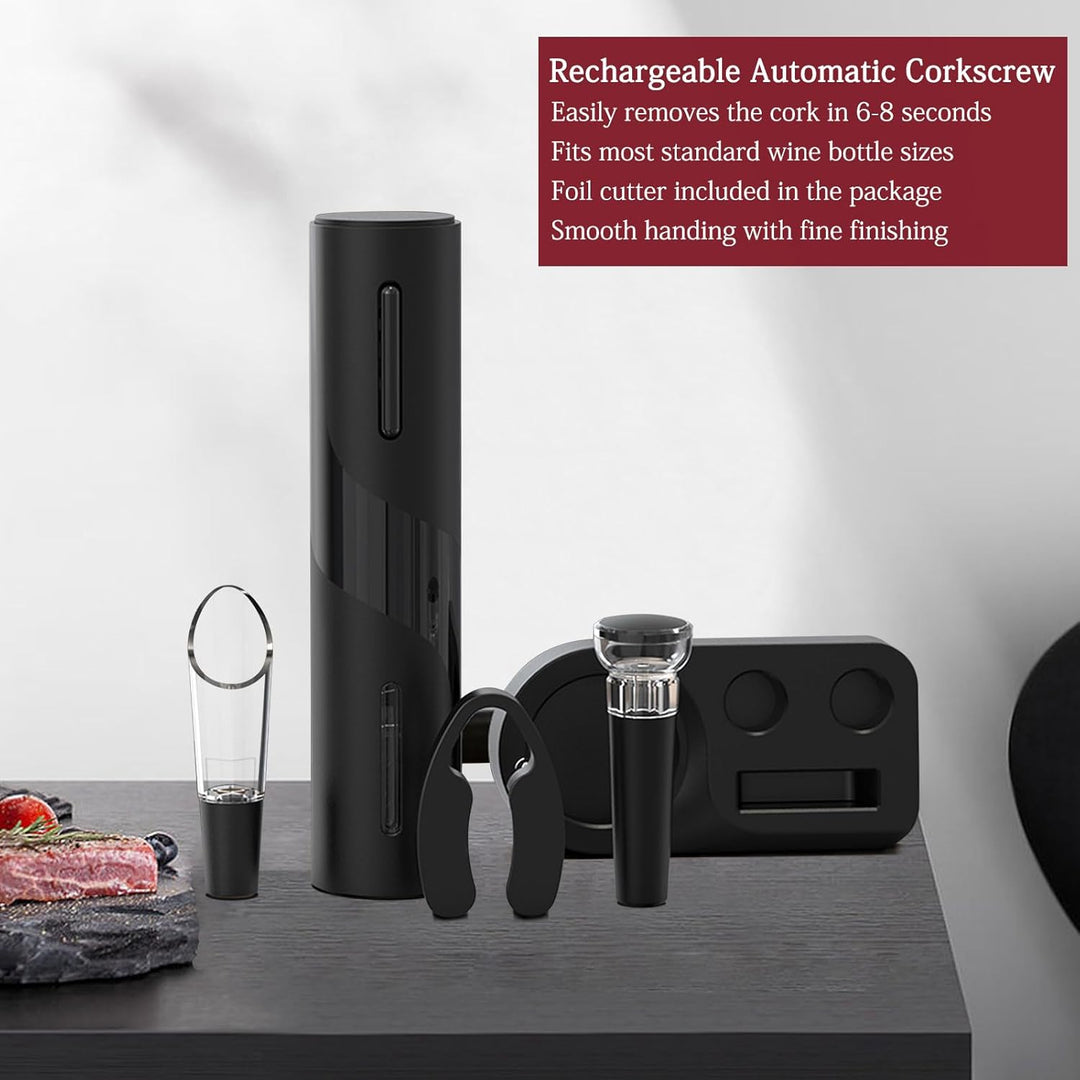 Korkenzieher Elektrisch, Weinflaschenöffner Set, Automatischer Flaschenöffner, Geschenkidee Weinflas