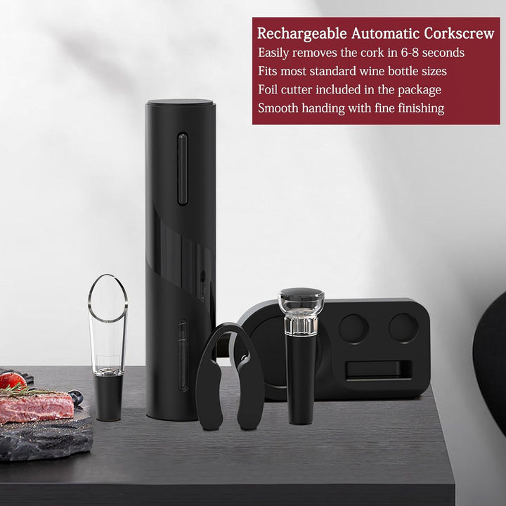 Korkenzieher Elektrisch, Weinflaschenöffner Set, Automatischer Flaschenöffner, Geschenkidee Weinflas