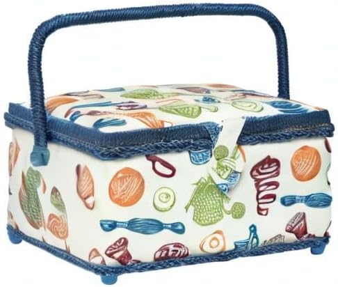 Korbond Nähkorb – Standard – Habby Dreams Design – 14,5 cm x 19 cm x 26 cm Mehrfarbig 19 x 32 x 15 c