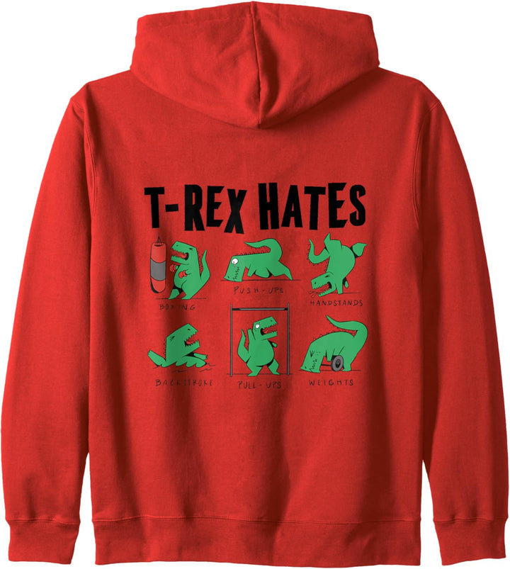 TRex Hates Boxing Push-Ups Handstands Backstroke Pull-Ups Kapuzenjacke