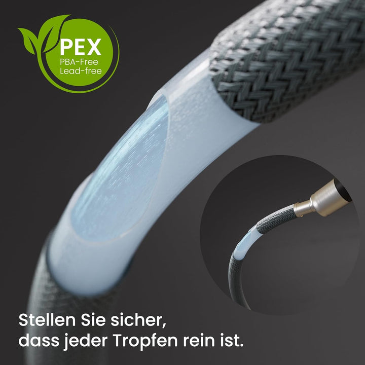 CECIPA Wasserhahn Küche Ausziehbar, Hochdruck Küchenarmatur Edelstahl, 360° Schwenk Armatur Küche, R