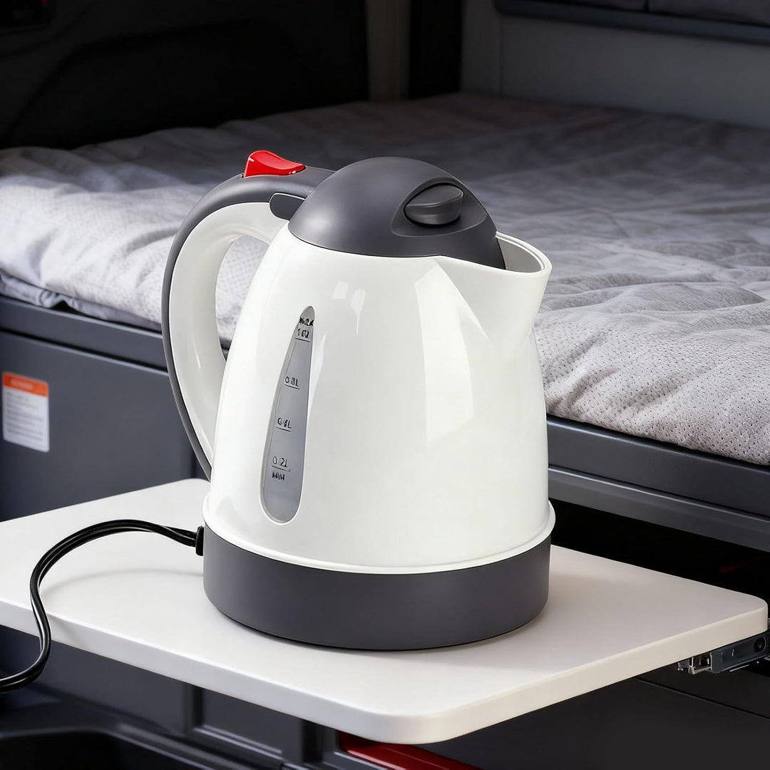Auto Wasserkocher 1L Tragbare Reisekocher für Auto Reisen Camping mit automatischer Abschaltung aus