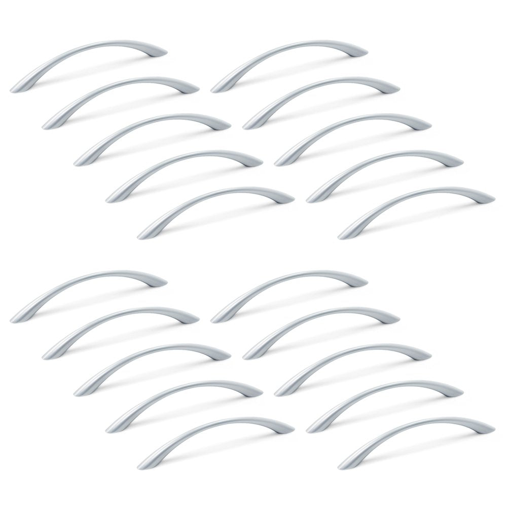 Emuca 9160925 Griffe für Möbelstück, CC 128mm, Zamak, Grau-metallic, 20 Stück Grau-metallic 128 mm 2