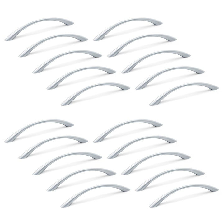 Emuca 9160925 Griffe für Möbelstück, CC 128mm, Zamak, Grau-metallic, 20 Stück Grau-metallic 128 mm 2