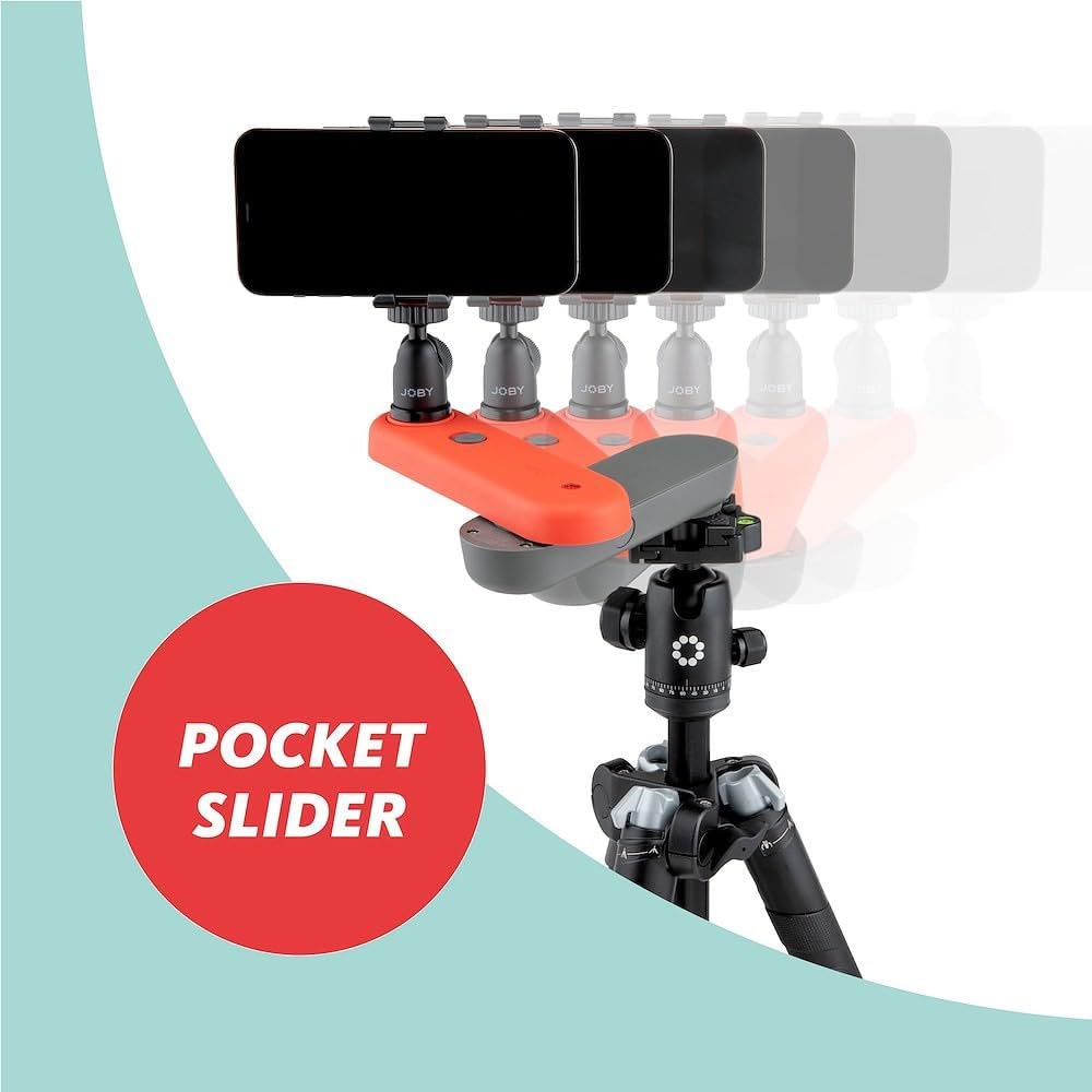 JOBY Swing-Komplett-Kit, mit elektronischem Bluetooth-Slider, GorillaPod, Kugelkopf, Handy-Halterung