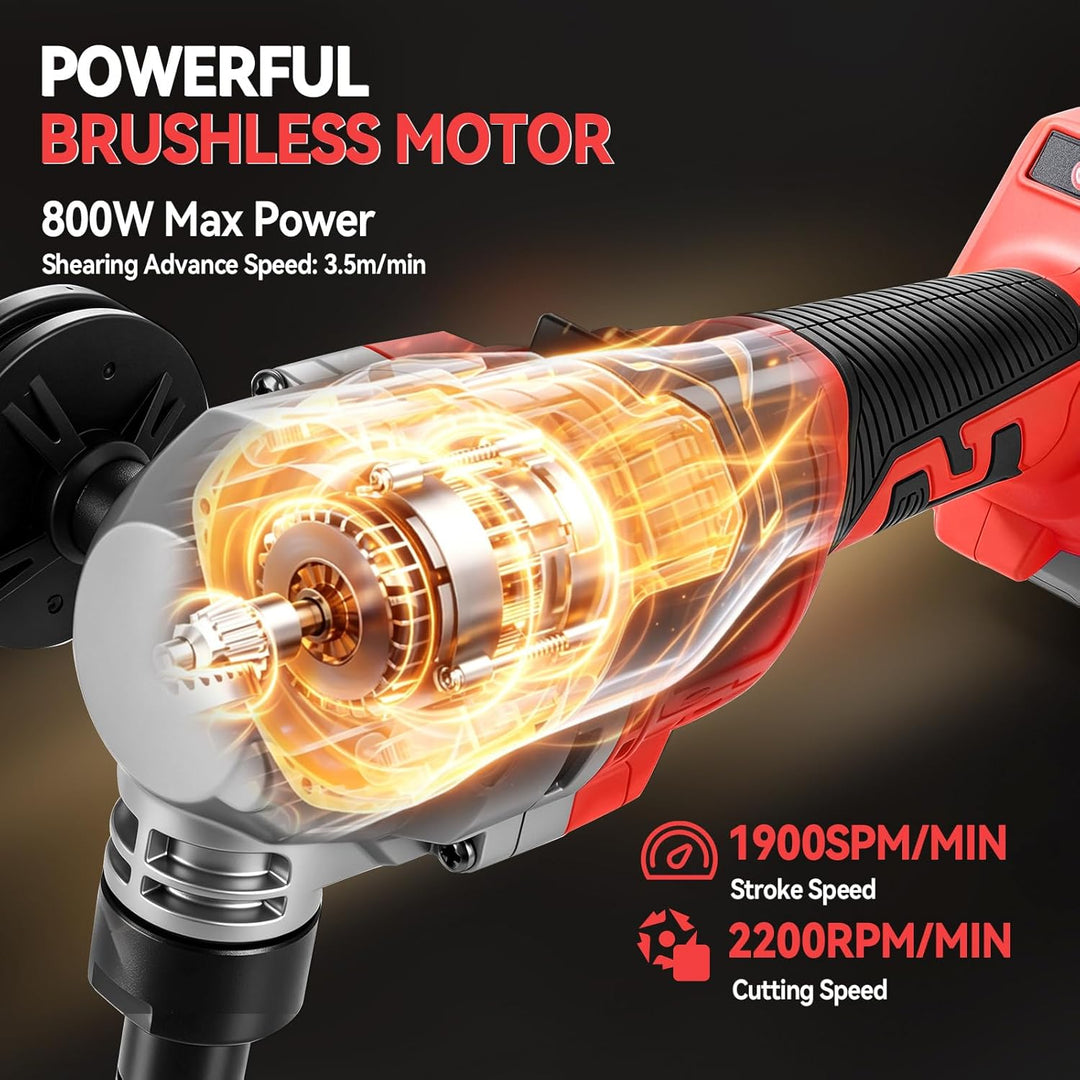 Blechknabber Knabber Blechknabber Kompatibel mit Milwaukee M 18V Akku, 1900SPM 800W Bürstenlose 3 Ge
