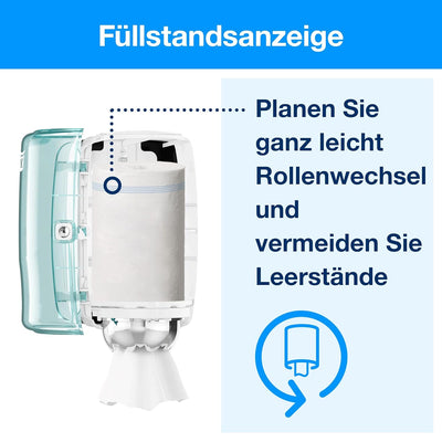 Tork 101221 Starke Mehrzweck Papierwischtücher für das M1 Innenabrollung Mini Spendersystem / 2-lagi