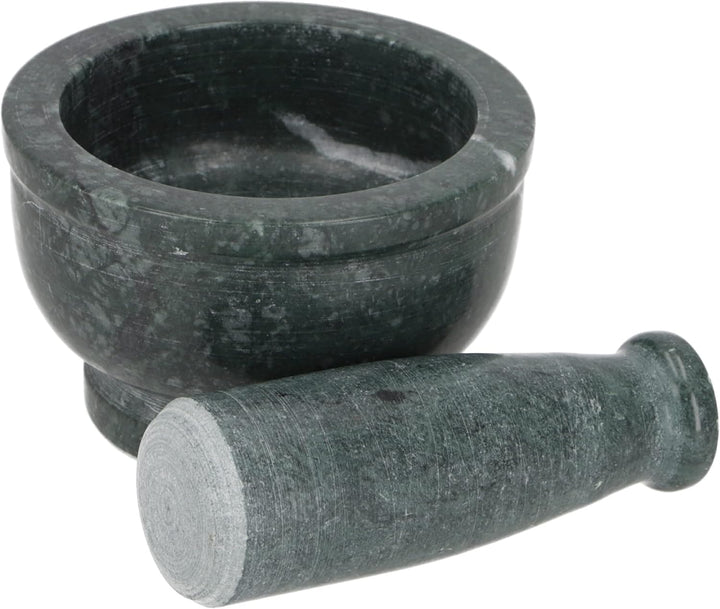 GURU SHOP Mörser, Gewürzmühle aus Grünem Marmor - Modell 4, 6x10x10 cm, Küchenaccessoires, Sonstiges