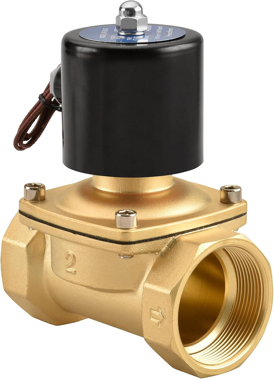 Heschen Elektrisches Messing-Magnetventil, 2W-500-50, PT2'', DC24V, Direktwirkung Wasser, Normal Ges