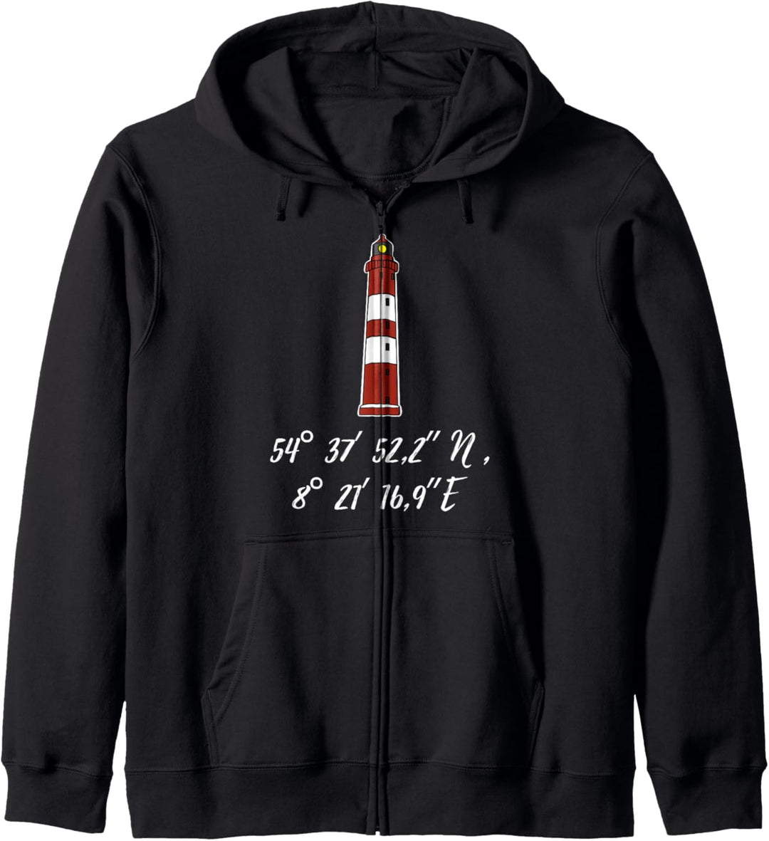 Leuchtturm Amrum Souvenir Koordinaten Kapuzenjacke