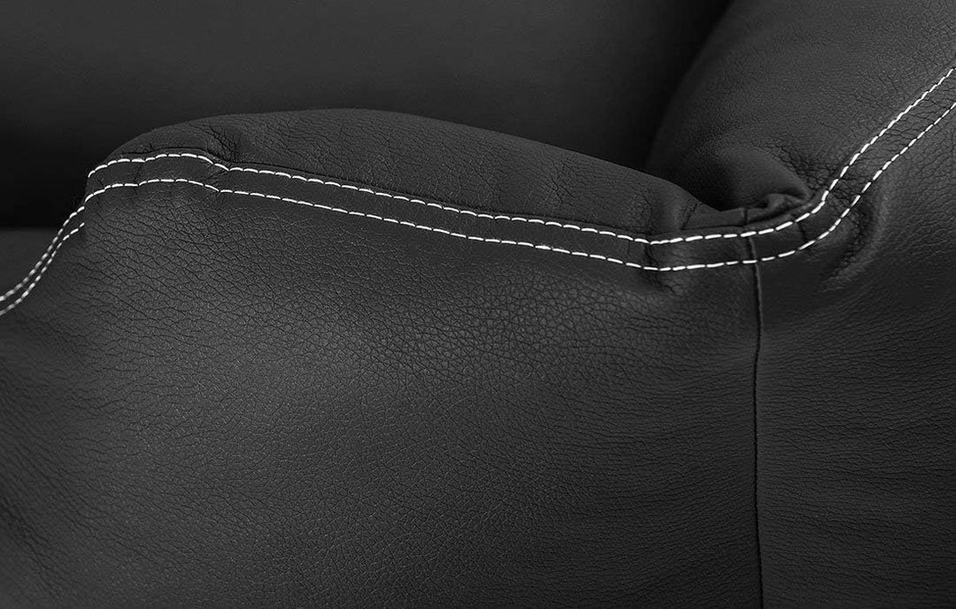 Knuffelwuff Kunstleder Hundebett Sidney XXL 120 x 85cm Schwarz