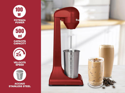 Beper - Elektrischer Standmixer für Milchshakes, Frappés, Smoothies und Cocktails, 2-Gänge, Aluminiu