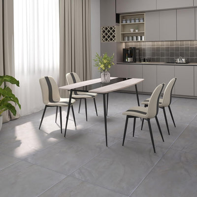 Mondeer Esszimmerstühle 2er Set, Küchenstuhl mit Metallbeinen Scandinavian Modernes Polsterstuhl für