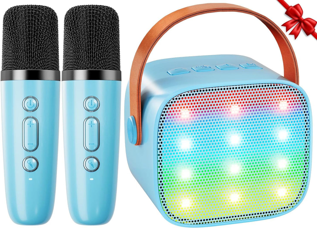 Karaoke Maschine Kinder Ankuka Karaoke Maschine für Kinder Erwachsene Karaoke Anlage mit 2 Mikrofone
