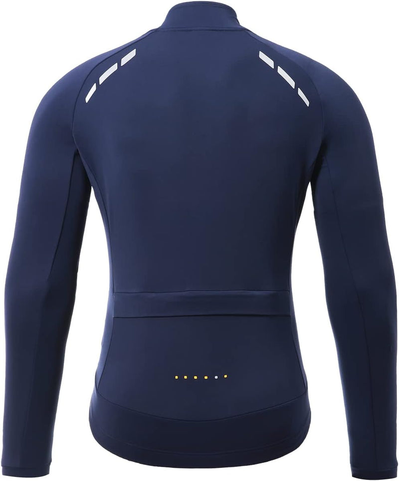 Santic Fahrradtrikot Herren Langarm Radtrikot Winter Fahrradshirt Herren Atmungsaktiv mit Taschen XX