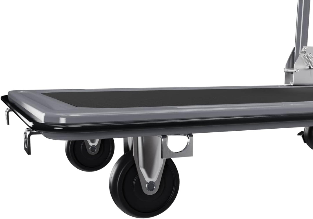 TroniTechnik® Transportwagen Paketwagen Plattformwagen klappbar mit Lenkrollen 150 kg Tragkraft mit