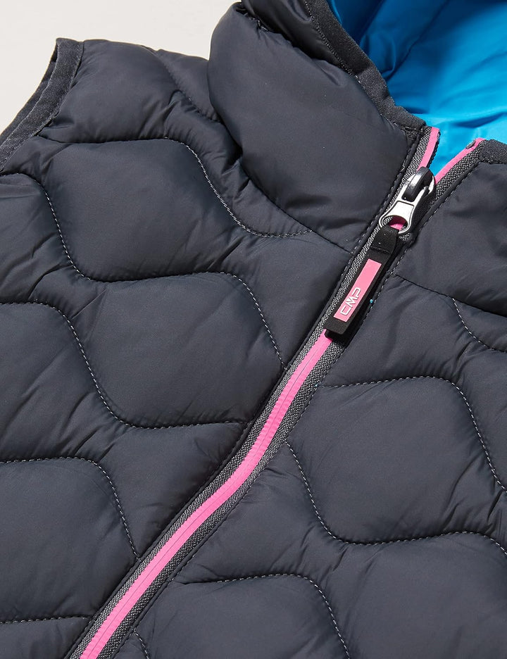 CMP Mädchen Kid G Vest Fix Hood VEST 176 Titanio, 176 Titanio