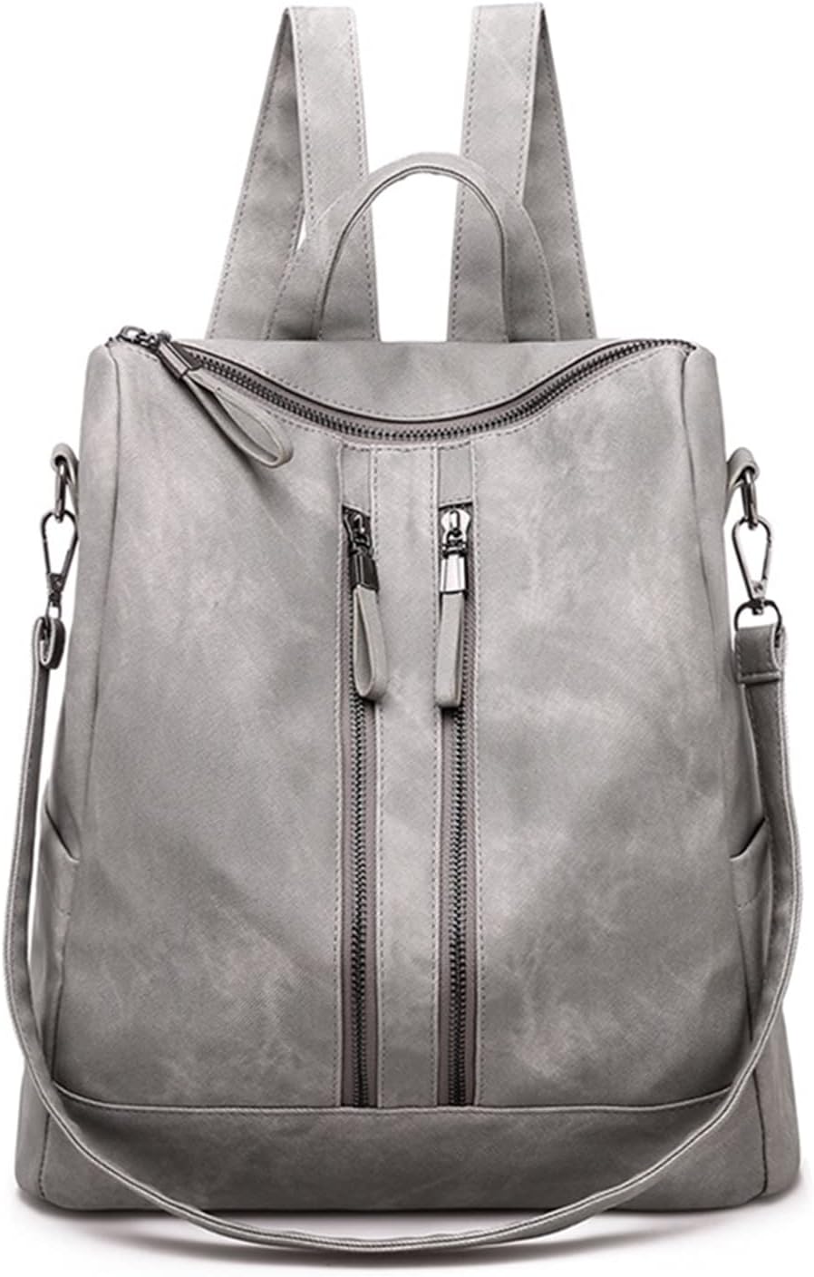 PORRASSO Mode Rucksack Damen Umhängetasche Frauen Wasserdicht Daypack Mädchen Schultasche Leder Ruck