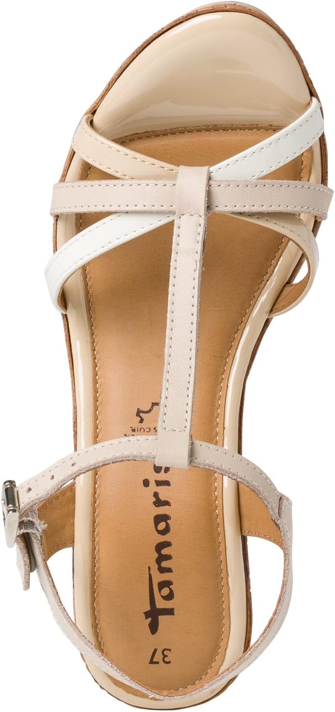 Tamaris Damen Sandalette 1-1-28347-20 39 EU Beige Comb, 39 EU Beige Comb