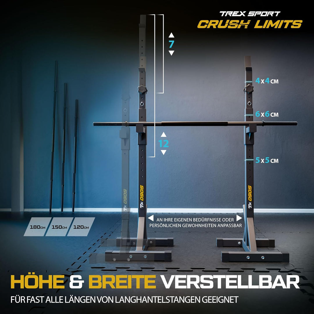 TREX SPORT Hantelständer Hantelablage 12-Fach verstellbar bis 200kg TX-090S | Langhantelständer, Sic
