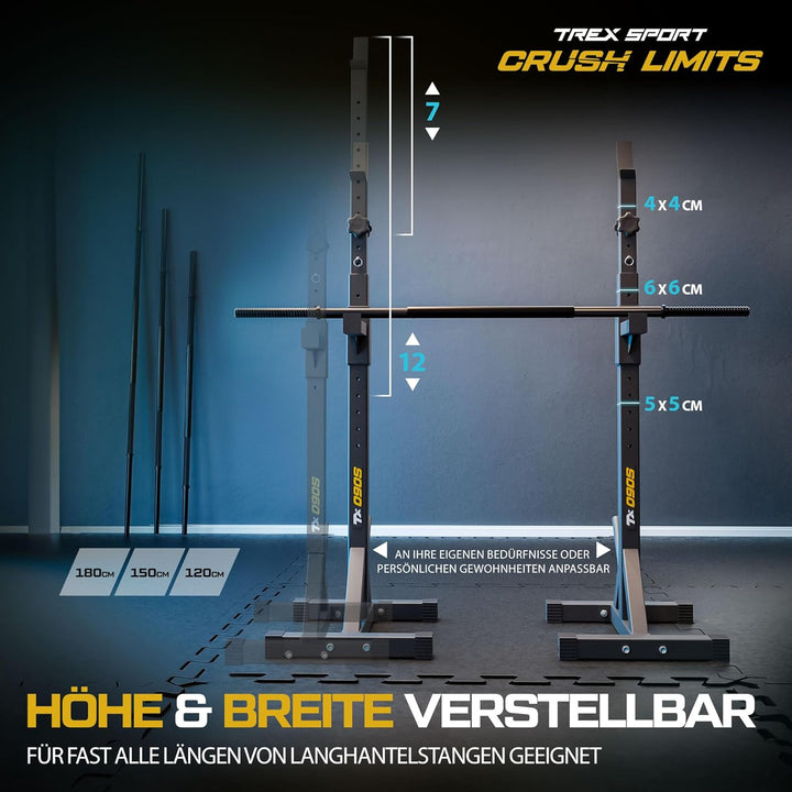 TREX SPORT Hantelständer Hantelablage 12-Fach verstellbar bis 200kg TX-090S | Langhantelständer, Sic
