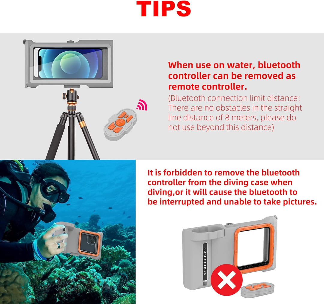 ShellBox wasserdichte Handyhülle 7.0 Zoll Unterwasser Wasserfeste Handy Wasserschutzhülle Handytasch